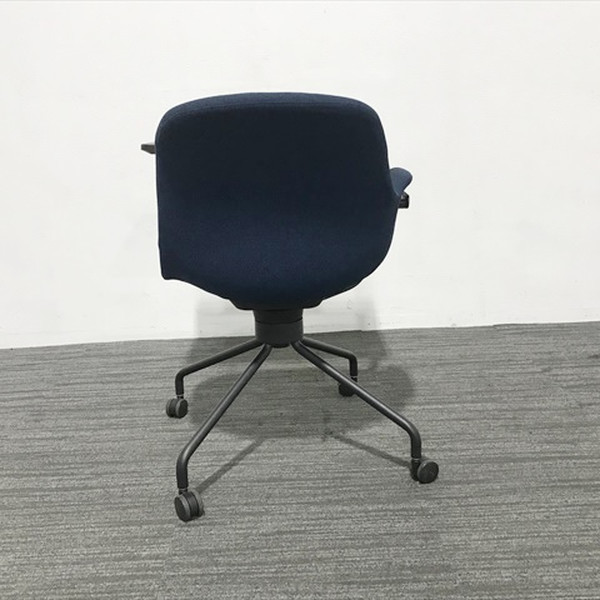 mi-ting chair elbow attaching all-in-one trim ... type memory pcs attaching with casters kokyo blue used IM-861650B