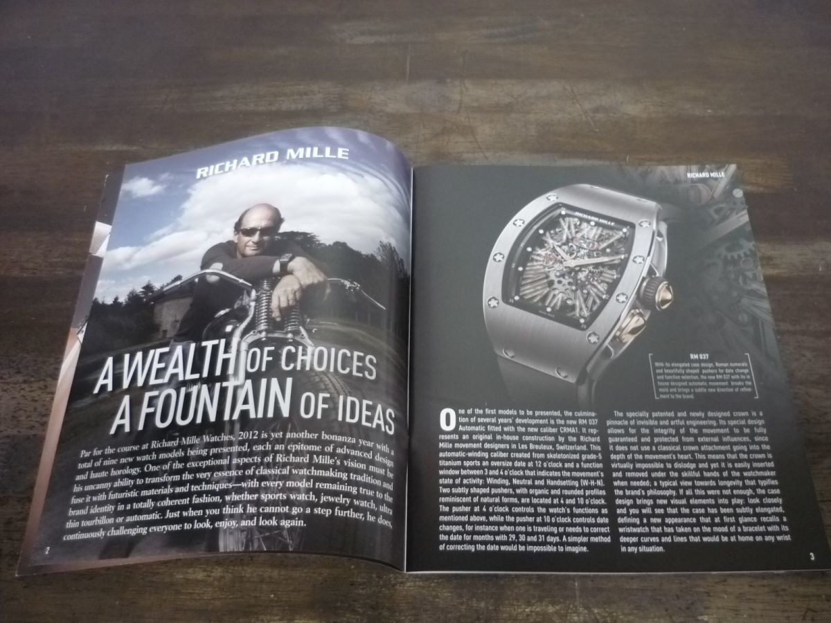 WATCHES 2012 INTERNATIONAL　RICHARD MILLE　洋書　腕時計カタログ　リシャール・ミル_画像3