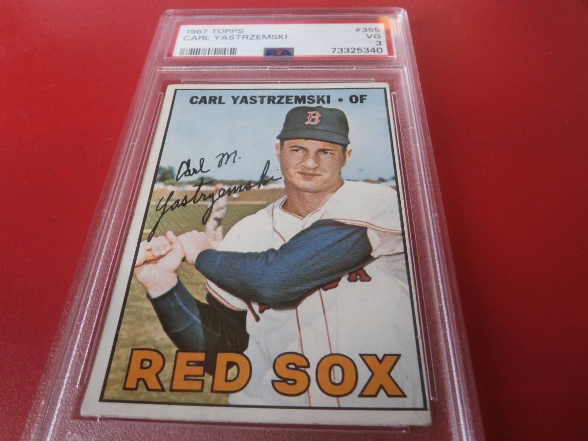 １９６７　TOPPS　＃３５５　CARL　YASTRZEMSKI　　PSA　VG-3_画像1