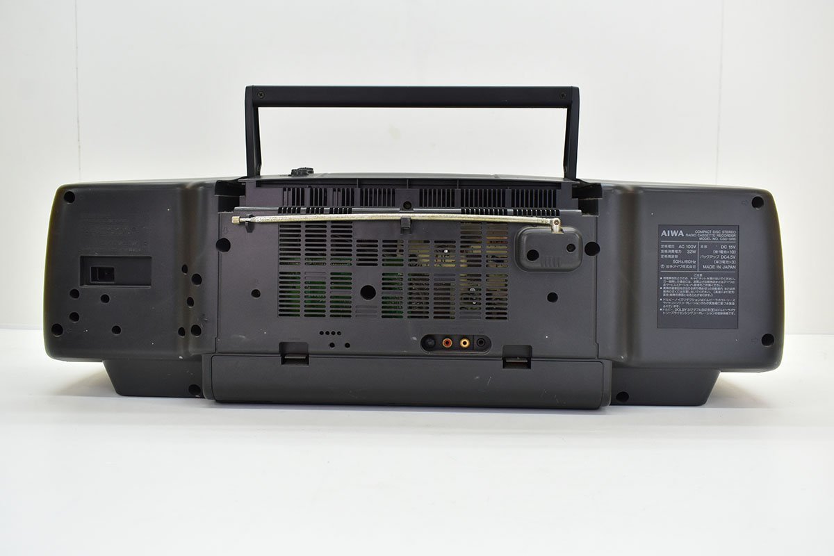 AIWA CSD-SR6 STRASSER 大型 CDラジカセ[アイワ][ラジオカセットレコーダー][RADIO CASSETTE RECORDER][バブルラジカセ][k1]9M_画像4