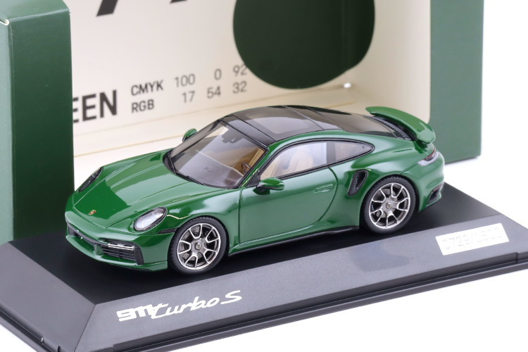 スパーク 1/43 ポルシェ 911 992 ターボ S クーペ アイリッシュグリーン Spark Porsche 911 Turbo S Coupe Irish green WAP0201610RTRB
