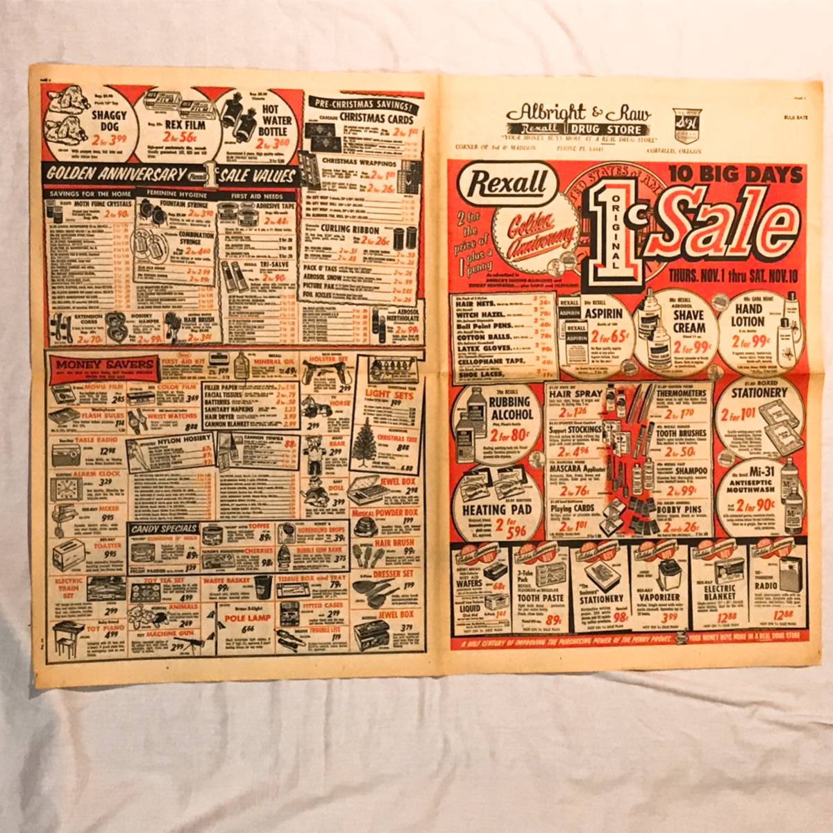 ヤフオク アンティーク 50 S 新聞広告 チラシ アメリカ ミ