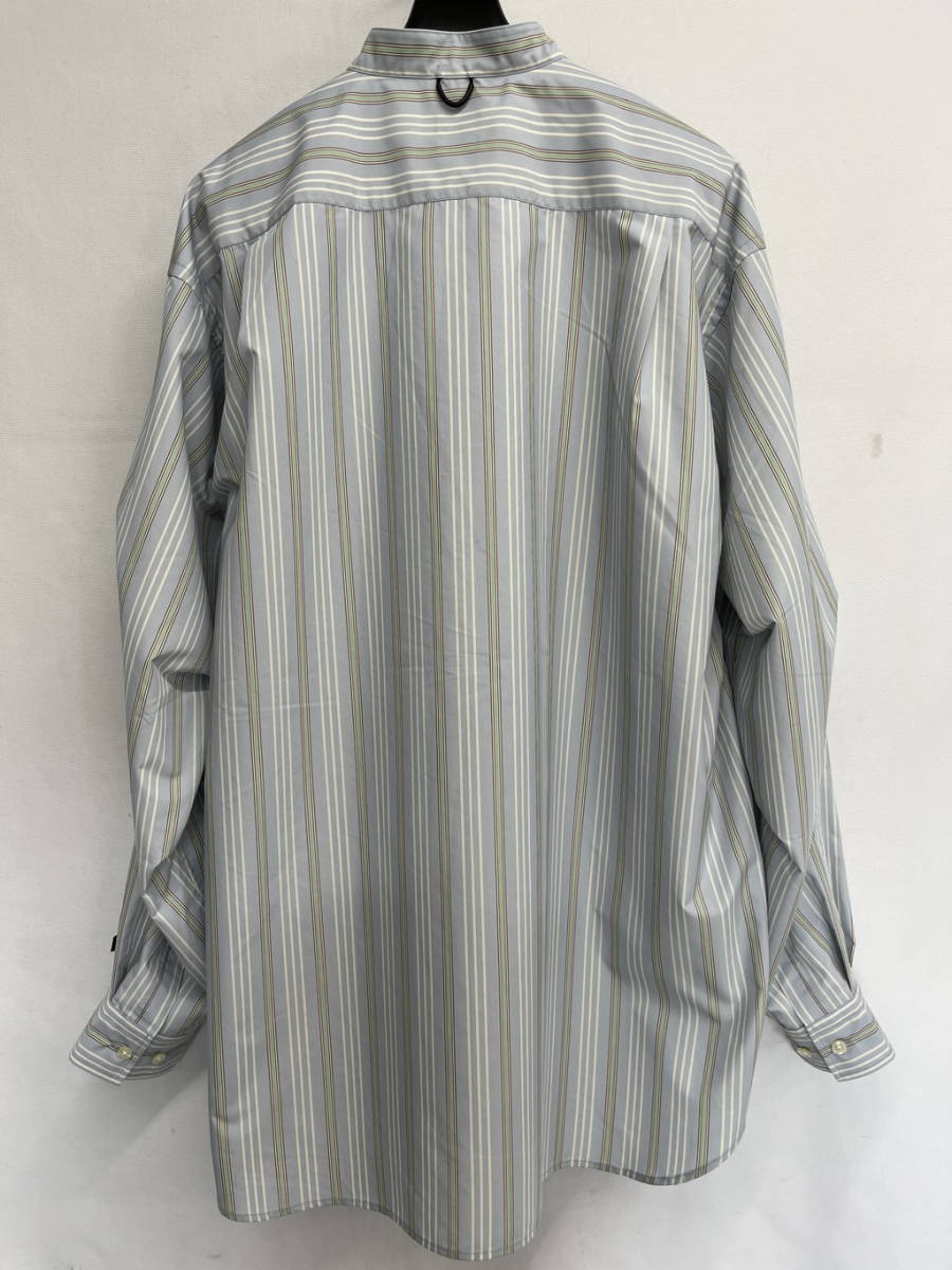 【未使用 M】 DAIWA PIER39 ダイワピア39 バンドカラーシャツ 長袖 Stripe (SAX)_画像2