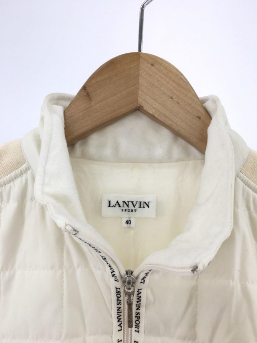 LANVIN sport ウール混 ベスト size40/白 ◇■ ☆ dkc7 レディース_画像3