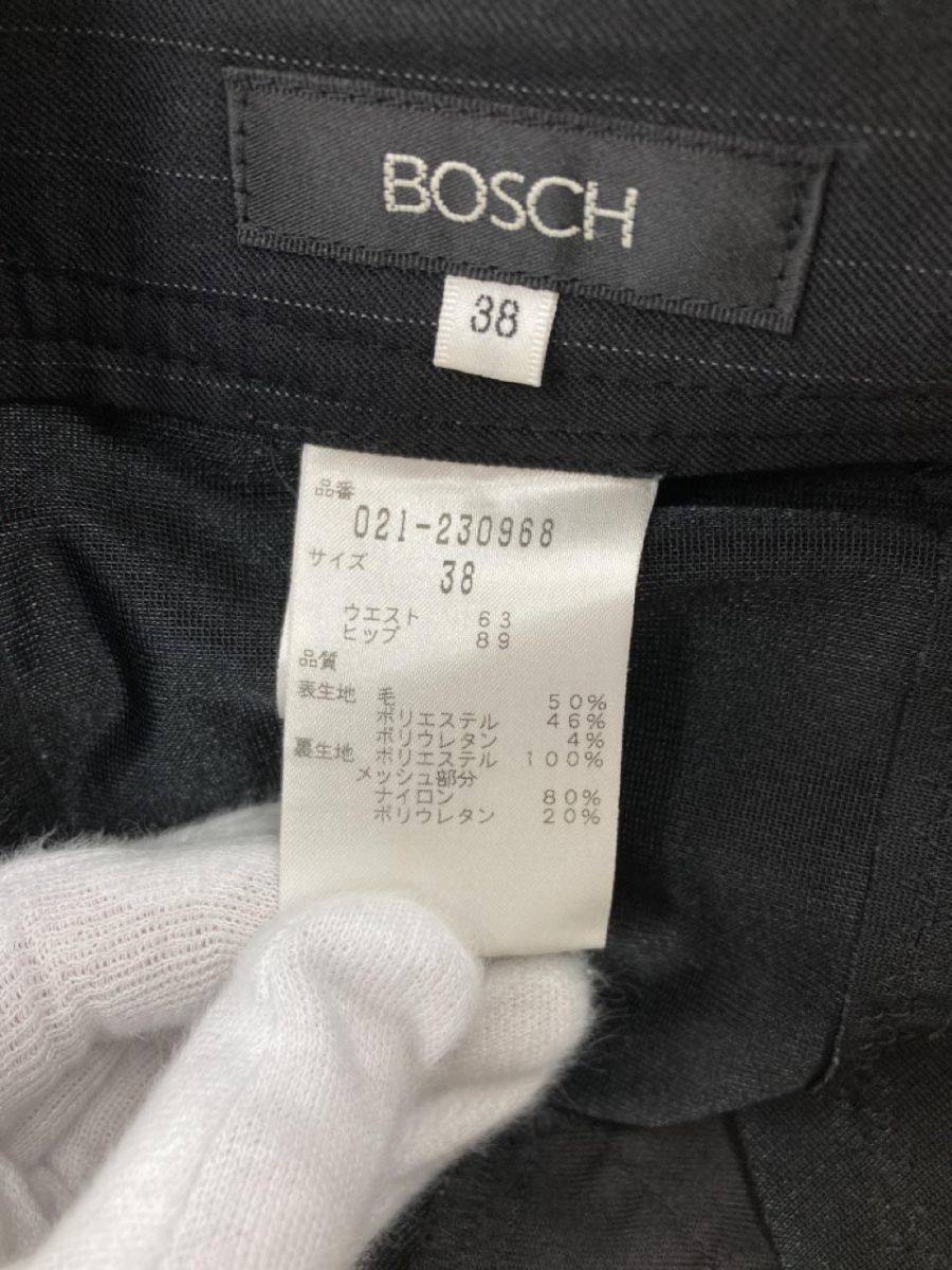 BOSCH ボッシュ ウール混 ストライプ柄 スラックス パンツ size38/濃紺 ◇■ ☆ dla4 レディース_画像5