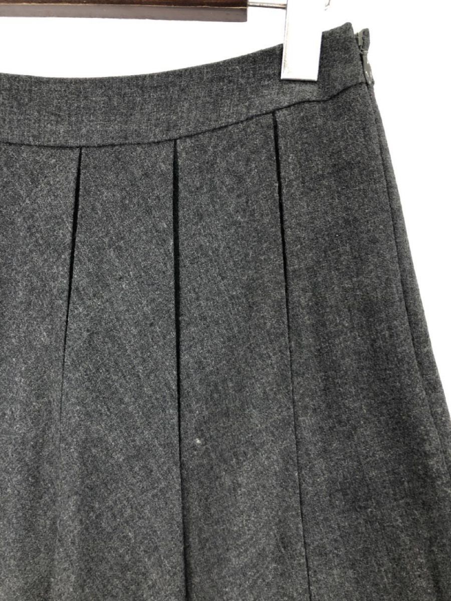 INDIVI Indivi wool 100% pleated skirt size36/ gray *# * dla4 lady's 