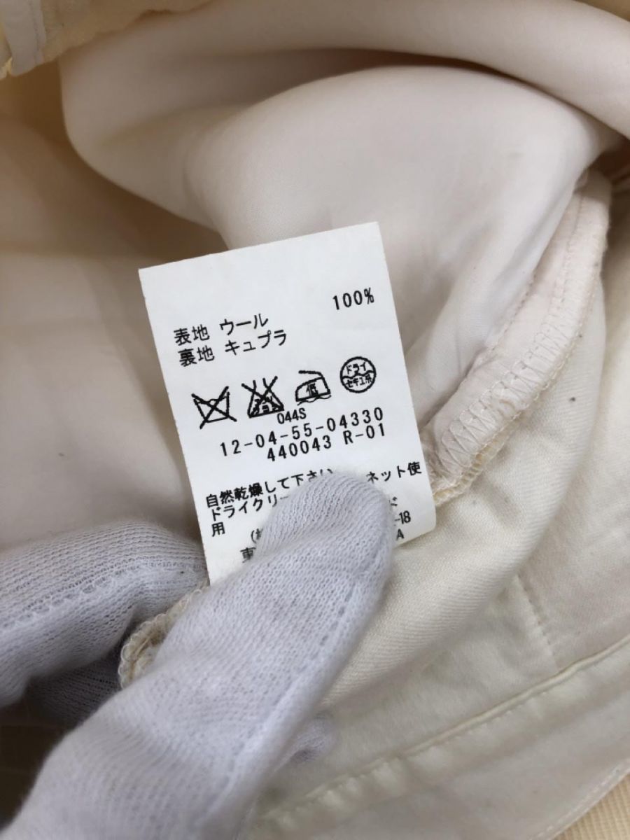 MACPHEE マカフィー トゥモローランド ウール100% 金ボタン ワイド パンツ size34/アイボリー ◇■ ☆ dla4 レディース_画像8