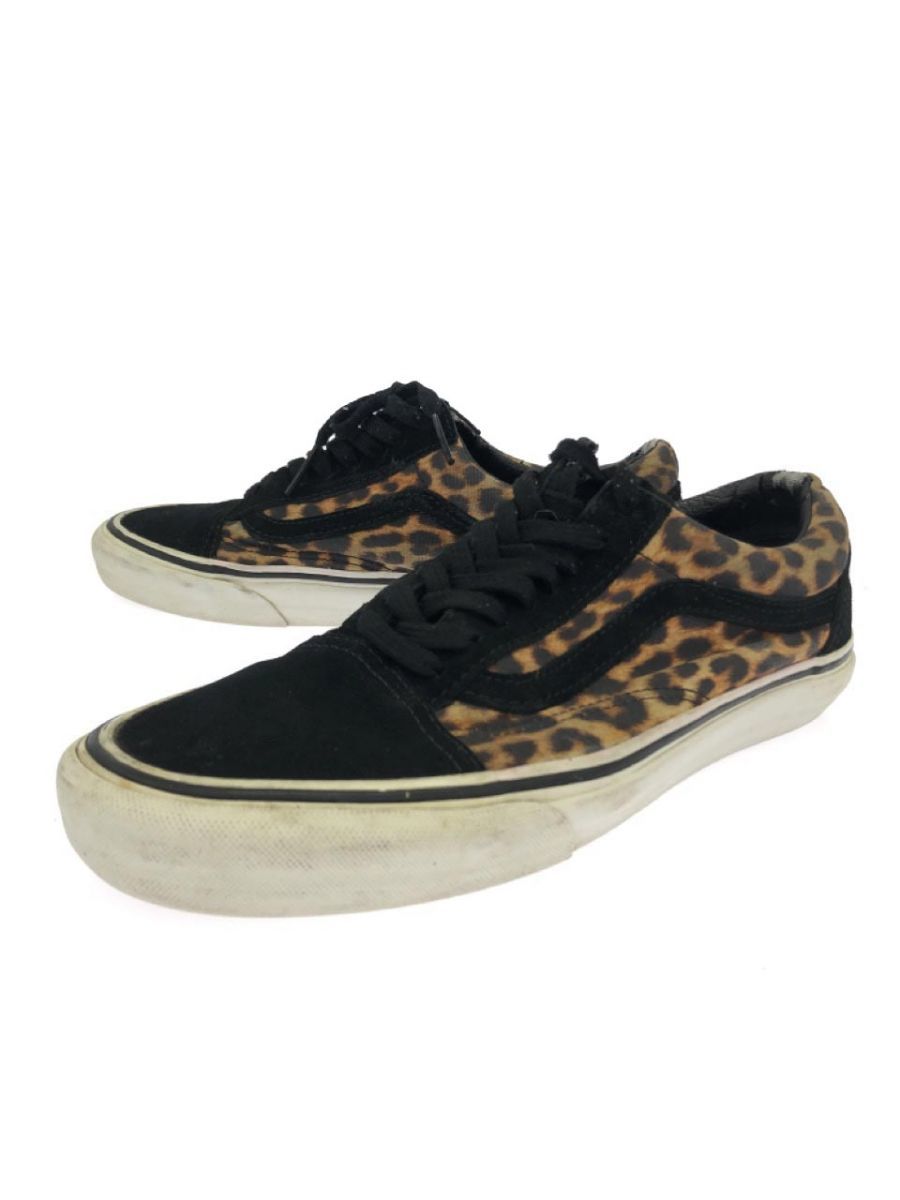 VANS バンズ ヒョウ柄 ローカット スニーカー size8/黒×茶 ■■ ☆ dlb1 メンズ_画像1