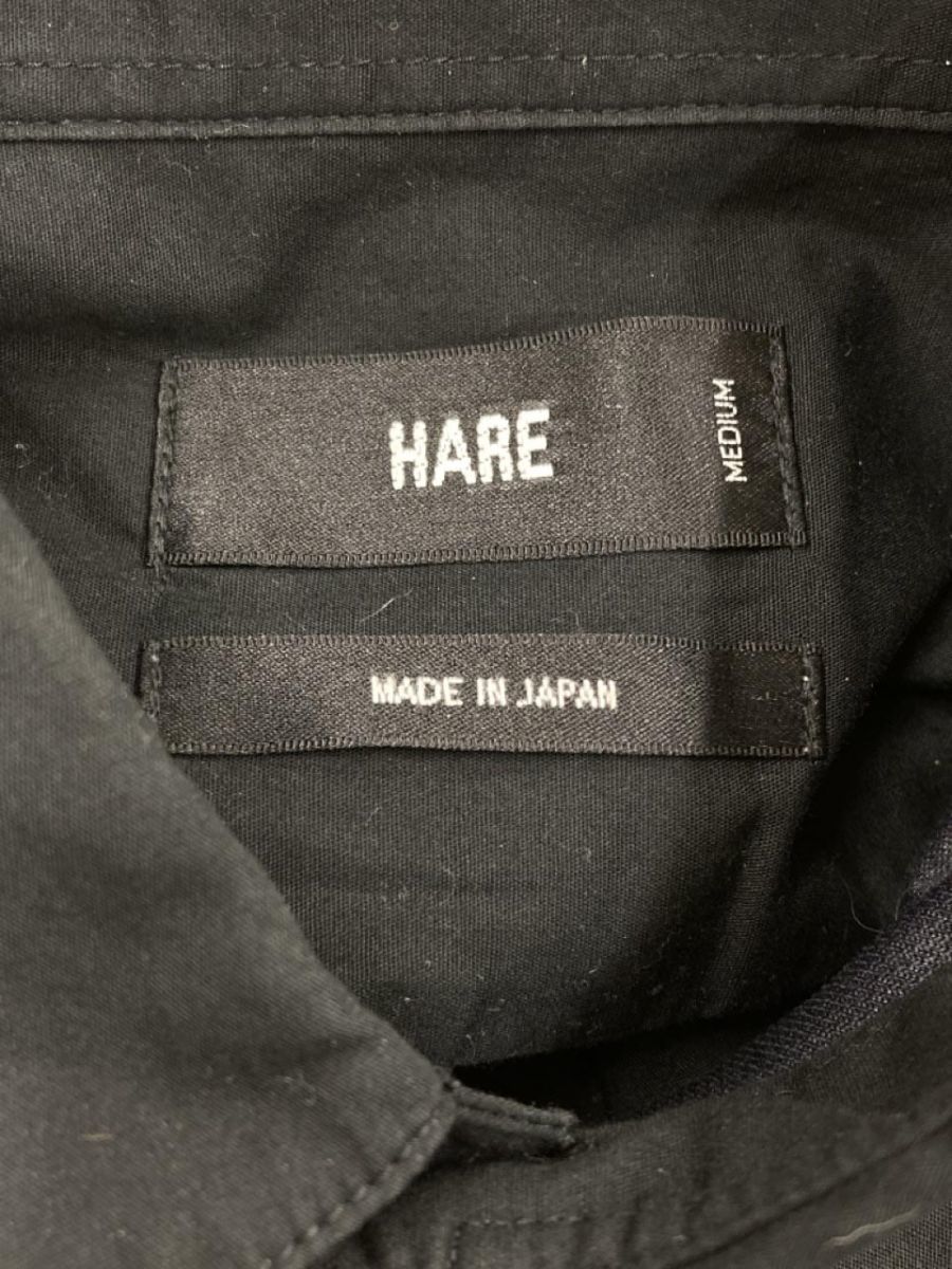 HARE Hare switch shirt sizeM/ black × navy ## * dlc5 men's 