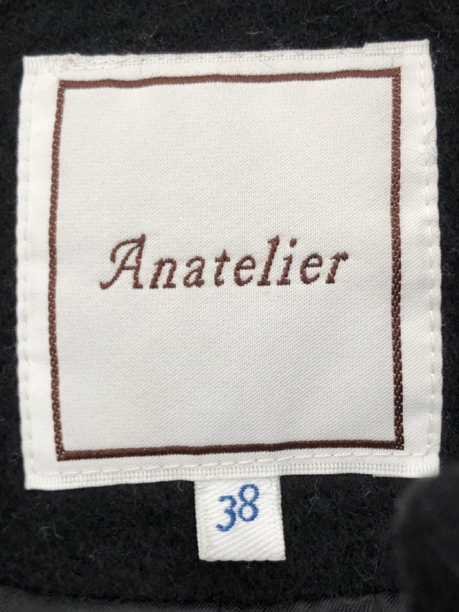 anatelier アナトリエ ウール混 アルパカ混 コート size38/黒 ◆■ ☆ dlc5 レディース_画像5