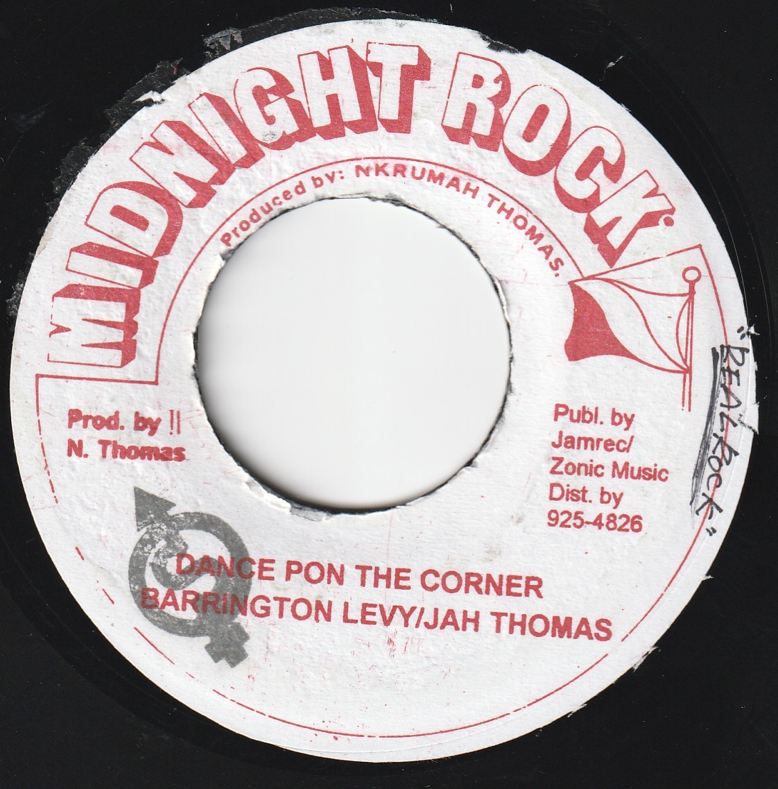 JA盤7"EP★Barrington Levy & Jah Thomas★Dance Pon The Corner★Real Rock Riddim★79年★Midnight Rock★超音波洗浄済★試聴_画像1