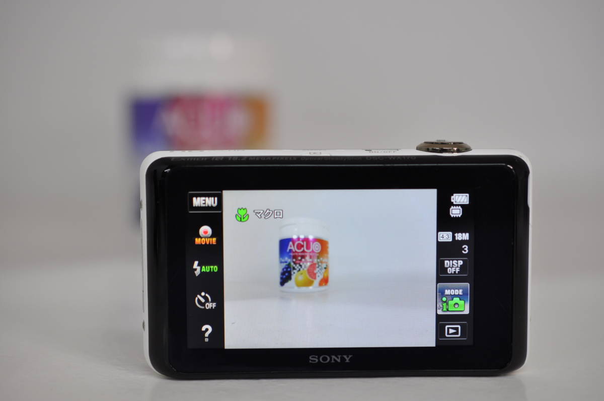 動作品 ソニー SONY Cyber-shot DSC-WX170 サイバーショット 白 ホワイト コンパクトデジタルカメラ 充電ケーブル付 管N7833_画像8
