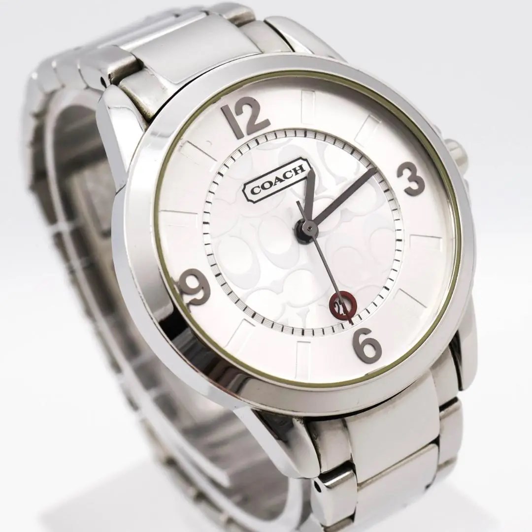 《人気》COACH 腕時計 ホワイト シグネチャー デイト ユニセックス j