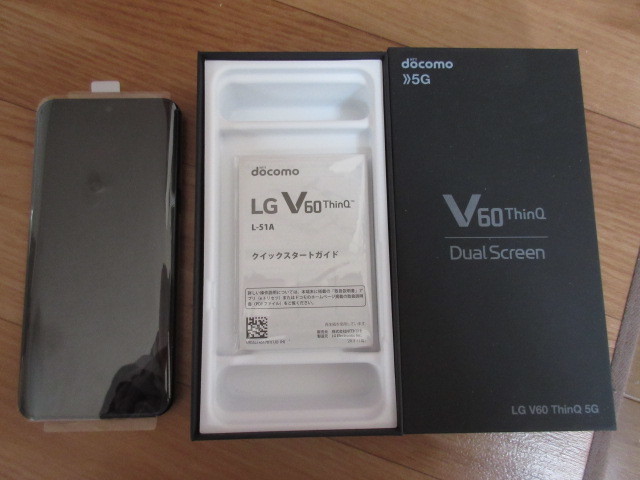 即決送料込み 美品 LG V60 ThinQ 5G L-51A SIMロック解除済 SIMトレイ