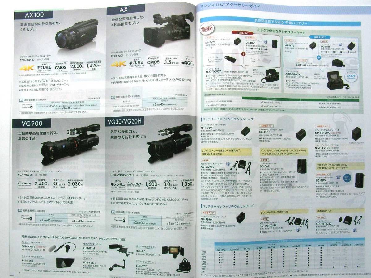 [ catalog only ]35481*SONY Sony Handycam general catalogue 2015 year 5 month *AX100 AXP35 PJ670 CX670