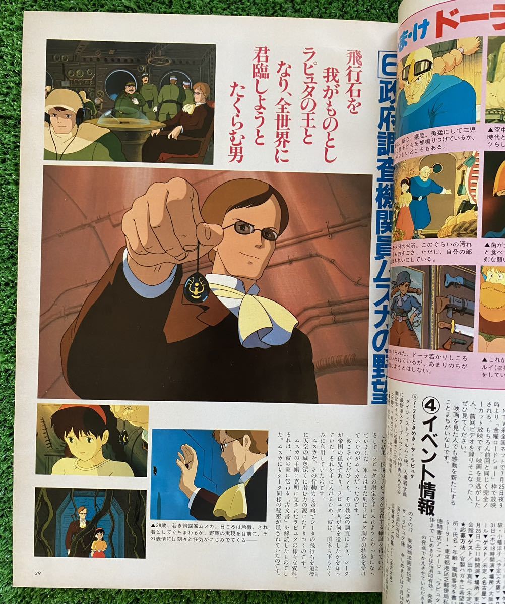 【激レア】アニメージュ　1986年8月　天空の城ラピュタ　ジブリ　宮崎駿　ANIMAGE 検)セル画　原画　ポストカード　イラスト_画像8