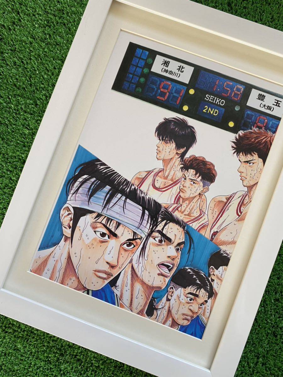 【額装品】スラムダンク　SLAM DUNK 海外版イラスト　井上雄彦　B 検)セル画　原画　ポストカード　イラスト　ポスター_画像6