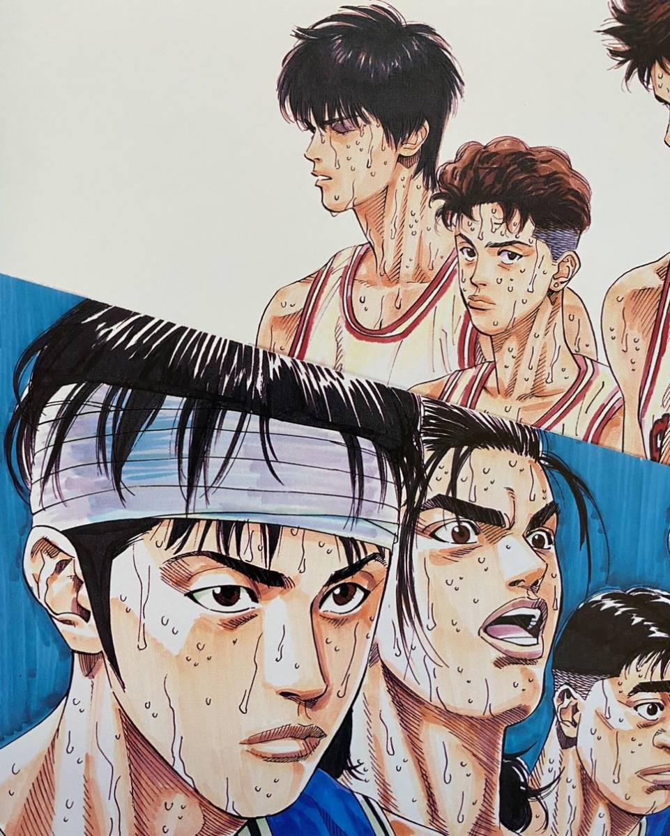 【額装品】スラムダンク　SLAM DUNK 海外版イラスト　井上雄彦　B 検)セル画　原画　ポストカード　イラスト　ポスター_画像4