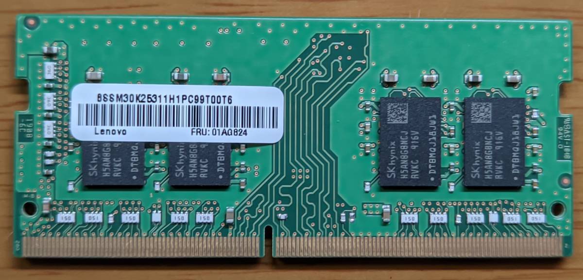 送料無料 SK Hynix ノートPC用増設メモリー 8GB 1枚 DDR4-2666 PC4-21300 HMA81GS6CJR8N-VK N0 AC PC4-2666V-SA1-11 260Pin S.O.DIMM_画像2