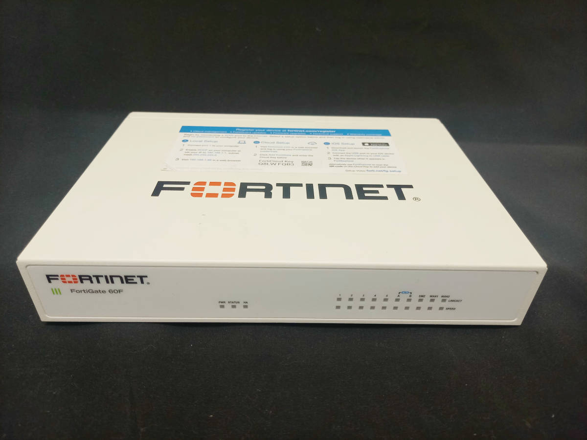 【R05UTM176】FORTINET/UTM FG-60F ライセンス：2026/5/30　初期化済/FortiGate-60F　FW:6.0.17　補償付き】_画像1