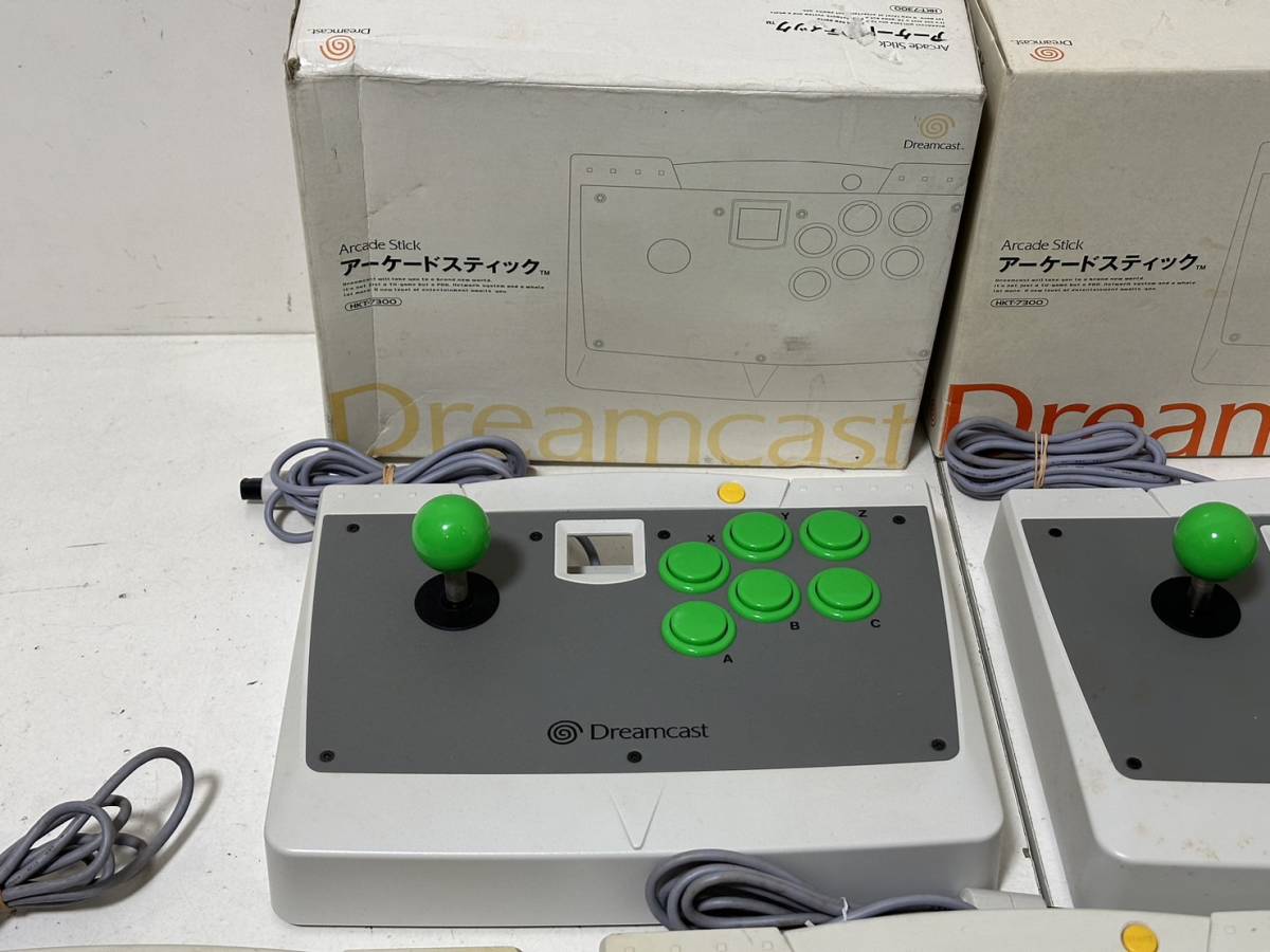 【セガ ドリームキャスト アーケードスティック HKT-7300 コントローラー 本体 SEGA Dreamcast DC 大量まとめ 5個 動作未確認 ジャンク】_画像2