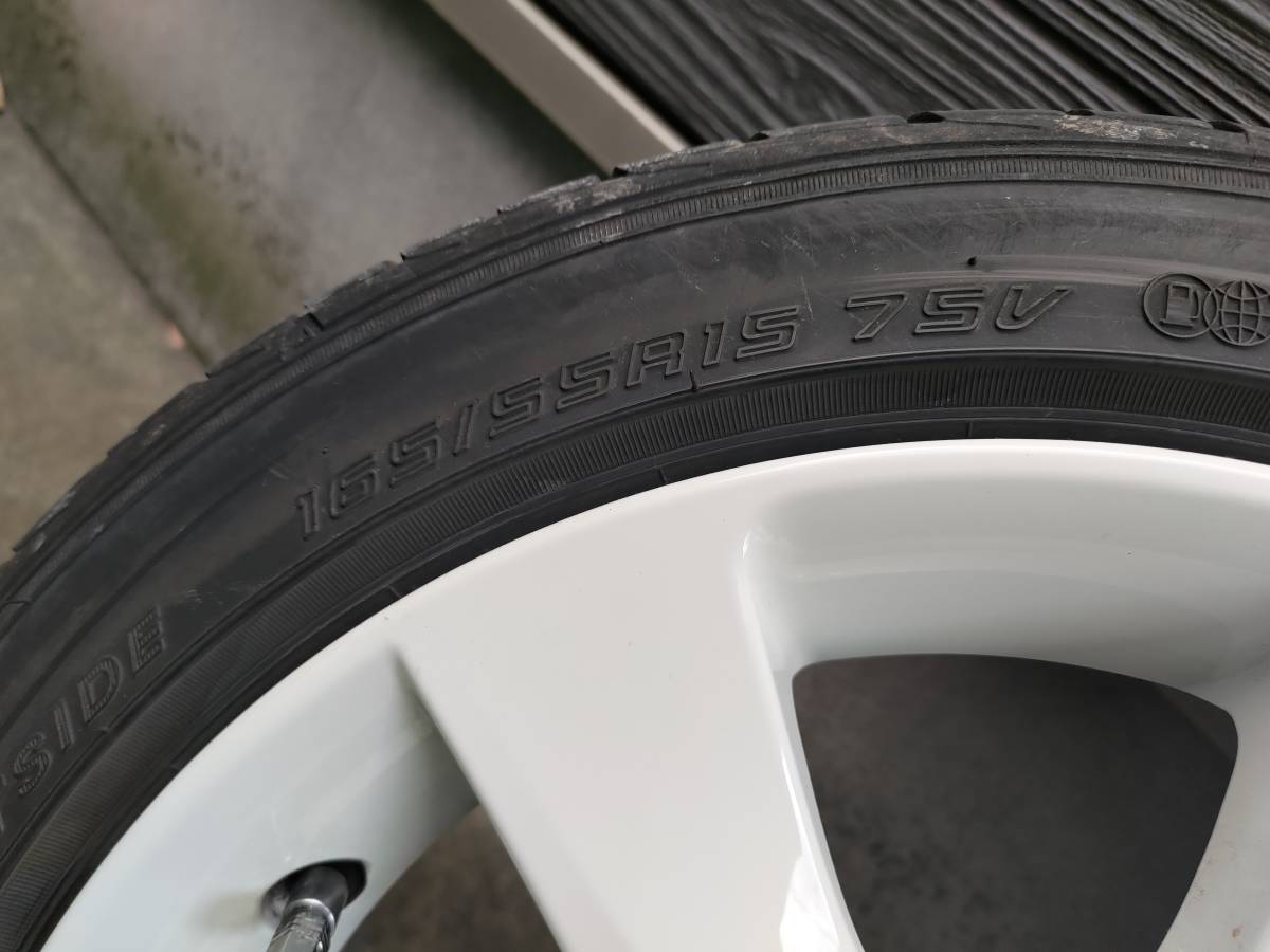 275ミラ使用トヨタ純正アルミホイール　15×6JJ +45　165/55R15 LE MANS V ペイント　パッソセッテ_画像4