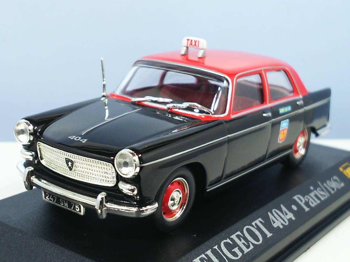 世界のタクシー 少し難有り PEUGEOT 404 フランス パリ (1962) プジョー ixo 縮尺1:43 送料410円 同梱歓迎 匿名配送_画像1