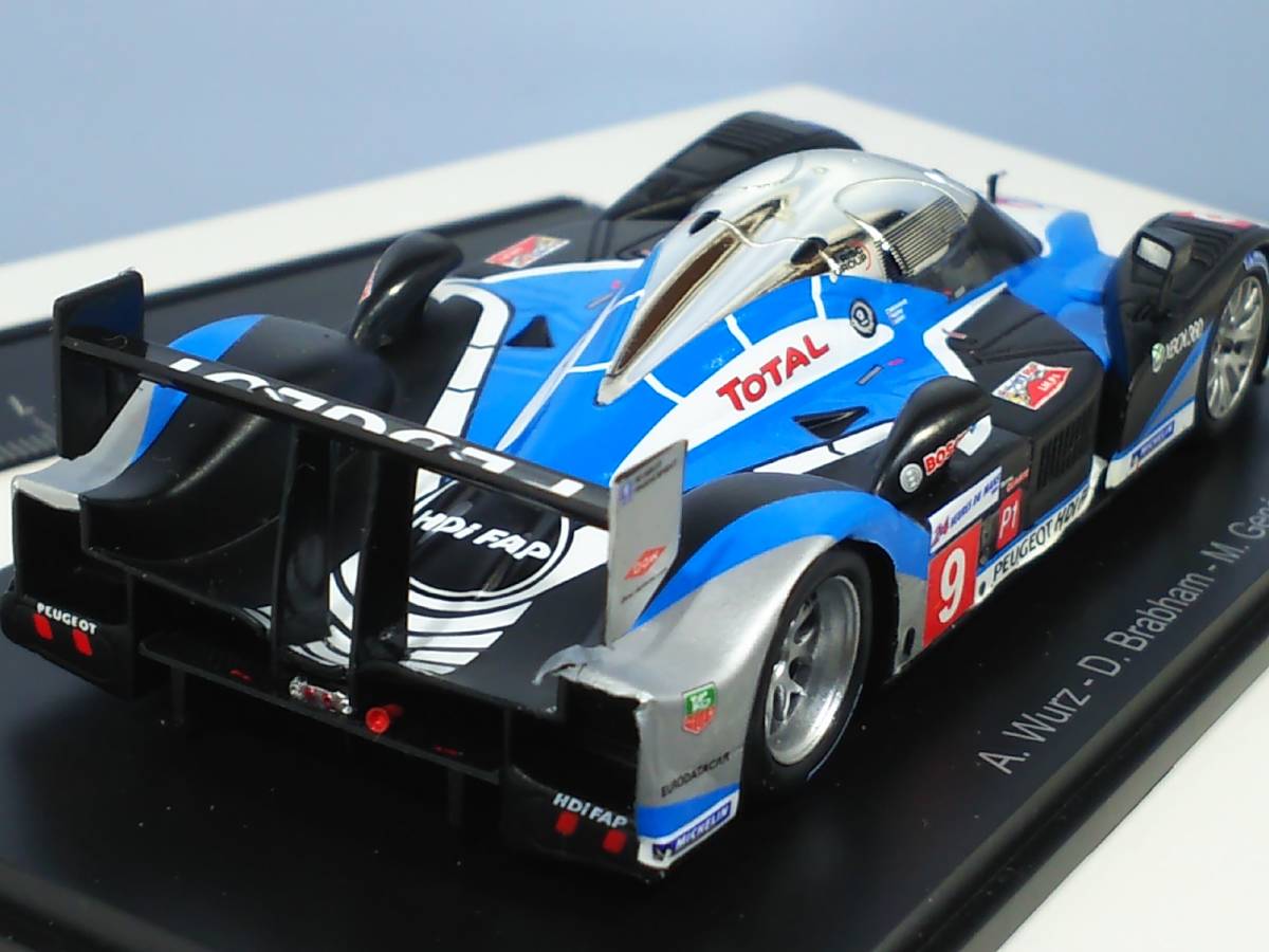 難有り品 PEUGEOT 908 HDi FAP-Winner Le Mans 2009 #9 第17号 ルマン24時間レース Hachette/Spark 送料410円 同梱歓迎 匿名配送_画像2