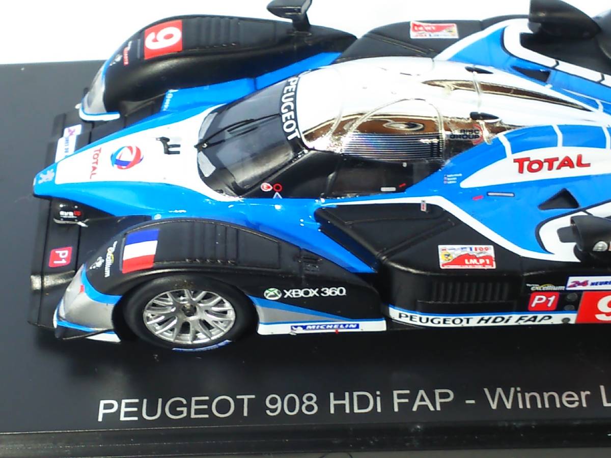 難有り品 PEUGEOT 908 HDi FAP-Winner Le Mans 2009 #9 第17号 ルマン24時間レース Hachette/Spark 送料410円 同梱歓迎 匿名配送_画像9