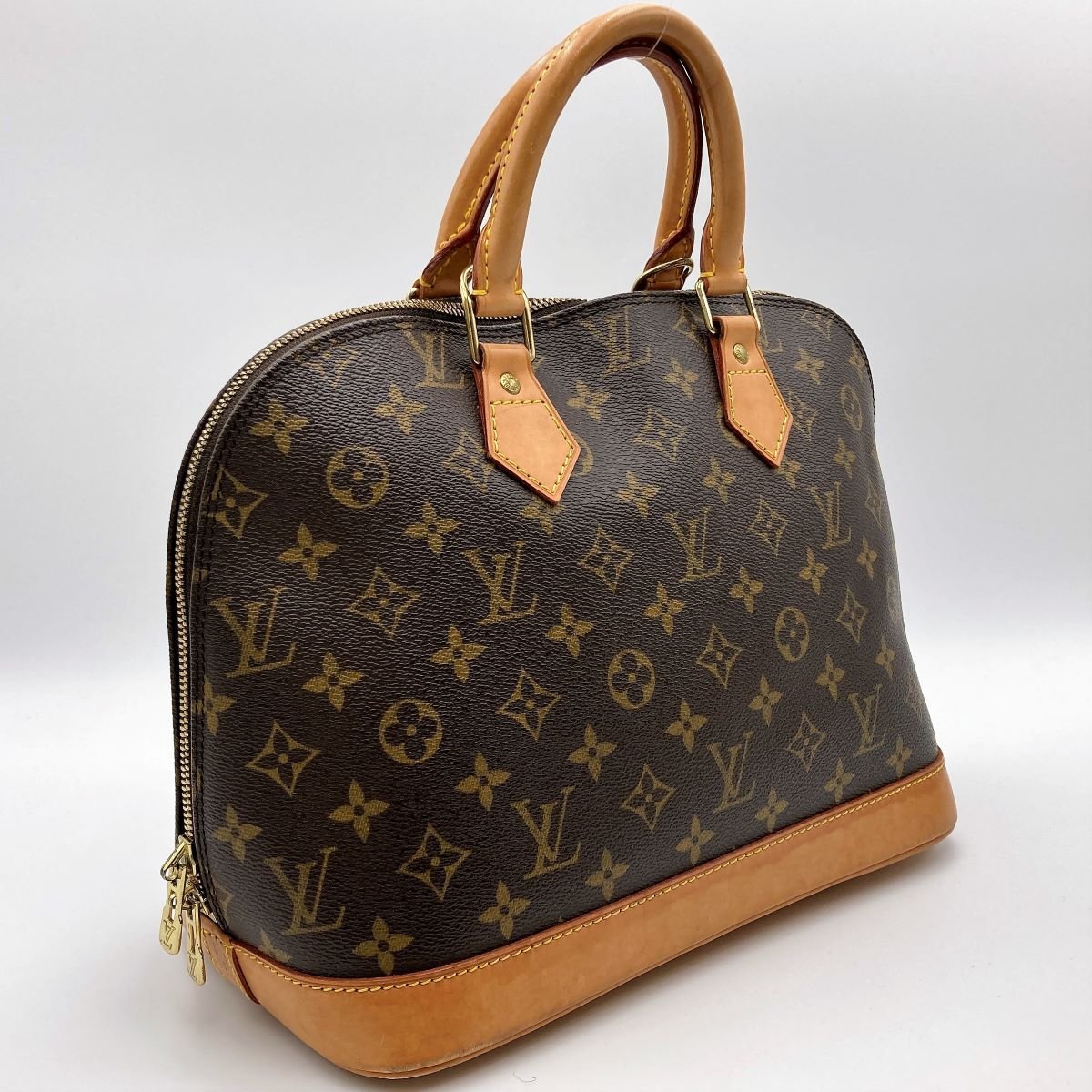 【LOUIS VUITTON】 ルイ・ヴィトン アルマ モノグラム ハンドバッグ 手持ち バッグ ブラウン 茶 PVC レディース ファッション M51130 USED_画像3