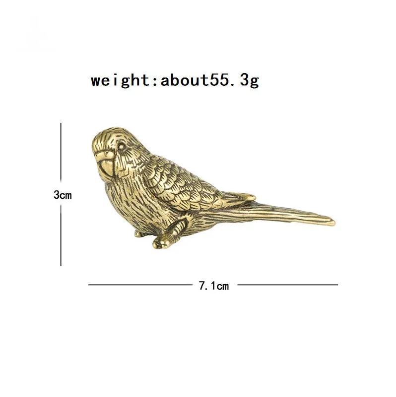  カササギ インコ 鳥 置物 置き物 茶道具 真鍮 金属製 銅_画像4