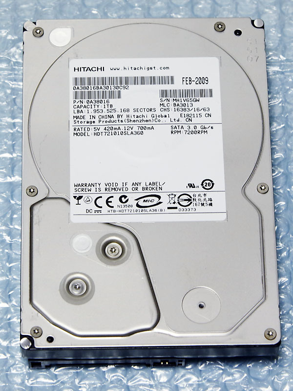 ☆ 日立 HGST HDT721010SLA360 1TB 7200rpm #使用少 注意 ☆ SATA_HDT721010SLA360