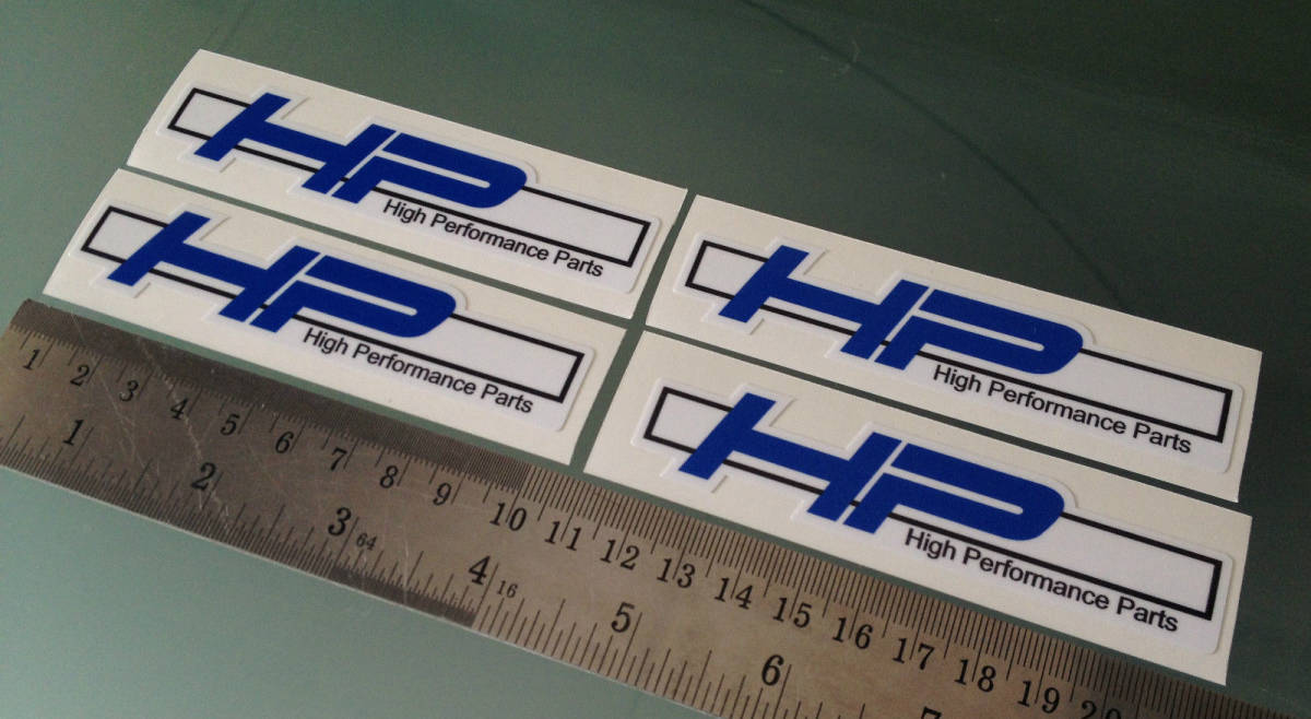 送料無料 BMW S1000RR HP4 Decal Sticker ヘルメット ステッカー シール デカール 100mm x 22mm 4枚セット_画像3