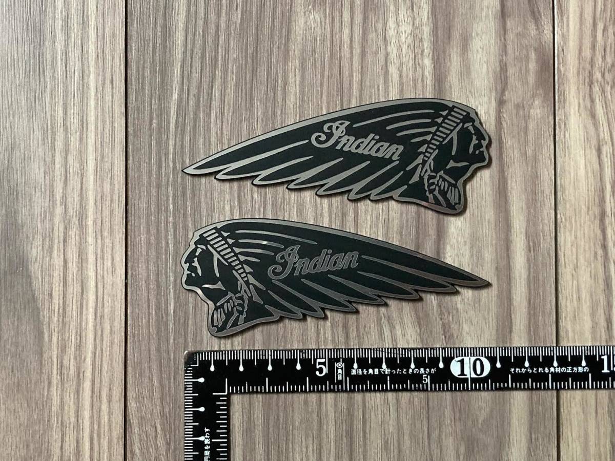 ★送料無料★Indian Chief Badge インディアン チーフ シルバー バッジ バッチ ペア セット_画像1