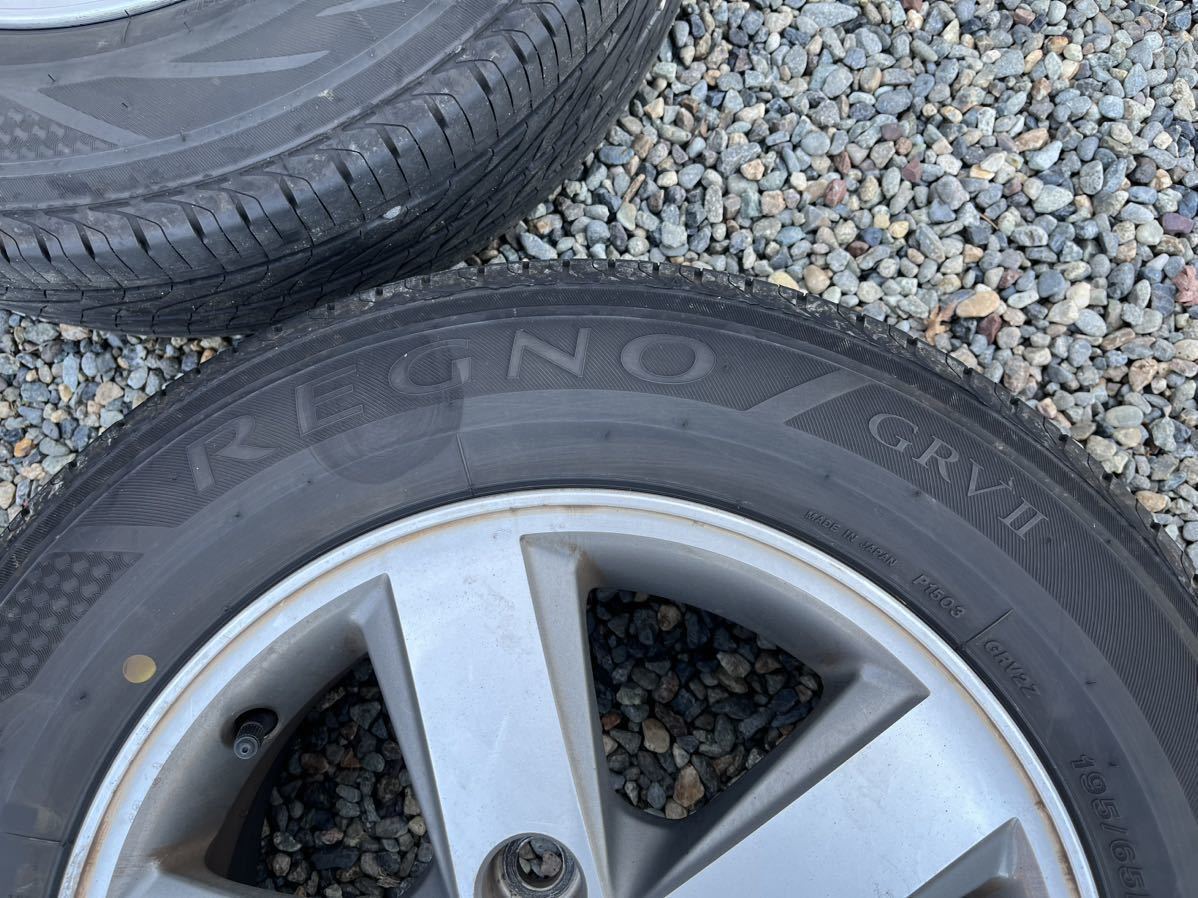 アイシス 15インチ サマー ラジアル タイヤ 純正 アルミホイール 4本 セット 195/65R15 レグノREGNO GRV2 純正ナット付_画像10