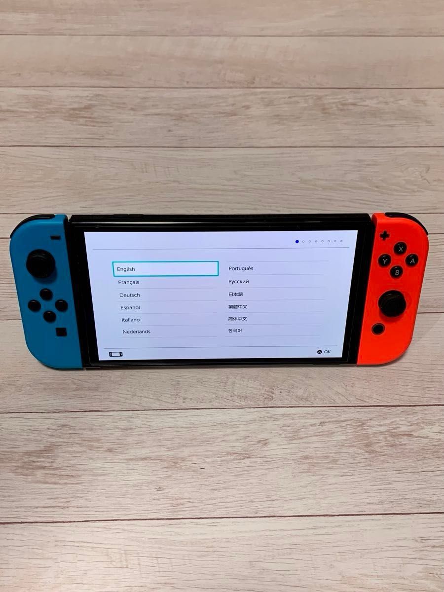 美品】Nintendo Switch 有機ELモデル ネオンレッド ネオンブルー 美品】Nintendo Switch 有機ELモデル ネオンレッド ネオンブルー