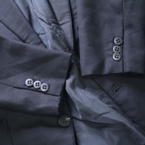[PT12530] クリスチャンディオールムッシュ パンツスーツ シングル セットアップ 2つボタン ブラック系 Christian Dior MONSIEUR_画像4