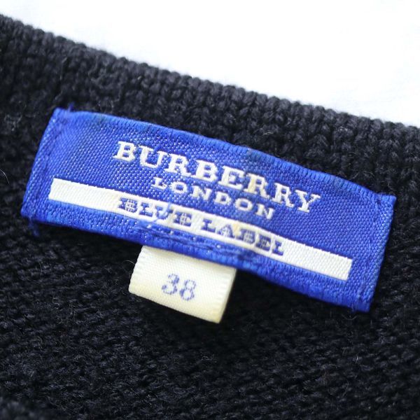 [PT12588] バーバリーロンドンブルーレーベル セーター ニット ブラック系 38 BURBERRY LONDON BLUE LABELの画像6