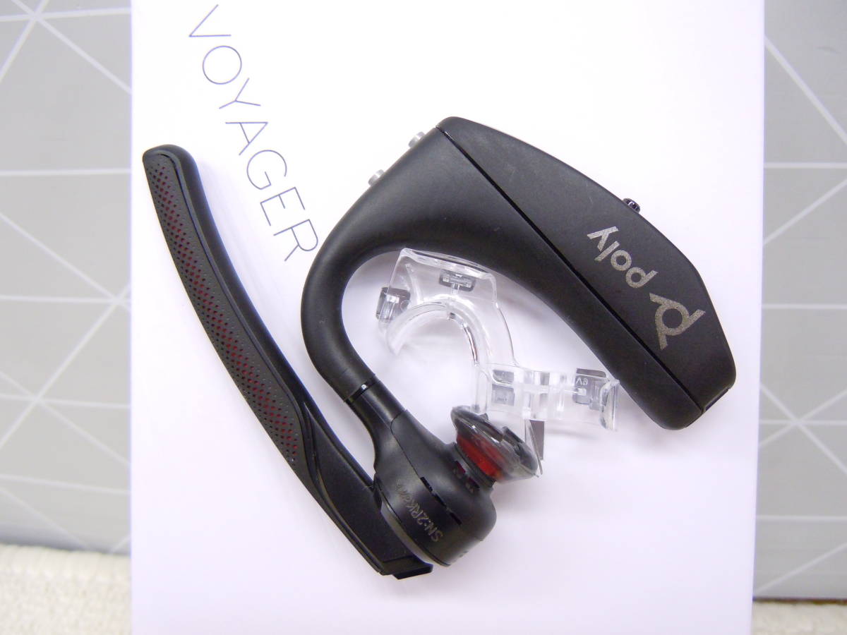 A295 美品中古 poly plantronics プラントロニクス Bluetooth ワイヤレスヘッドセット Voyager 5200 テレワーク ドライバー 在宅 高音質_画像5