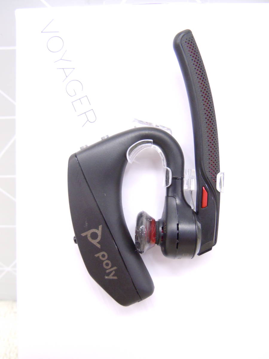 A295 美品中古 poly plantronics プラントロニクス Bluetooth ワイヤレスヘッドセット Voyager 5200 テレワーク ドライバー 在宅 高音質_画像4