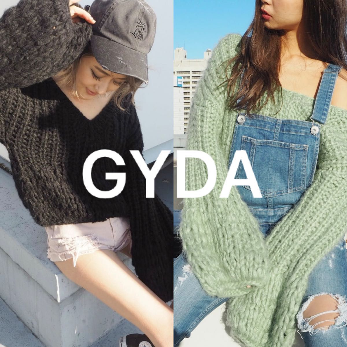 GYDA hand knitting ボリュームスリーブニットTOPS