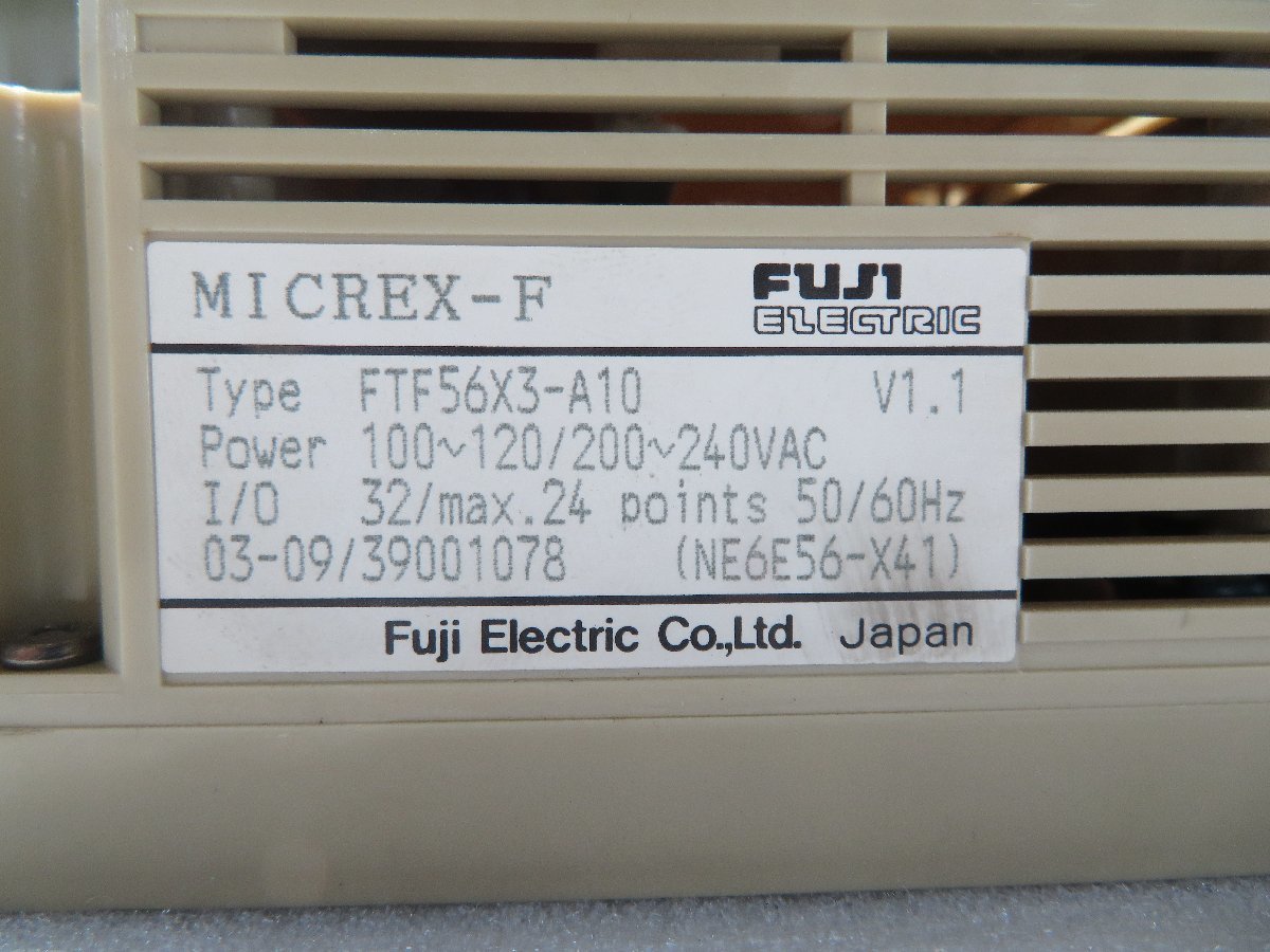 2306053 ≪中古≫ Fuji Electric：富士電機 プログラマブルコントローラ PLC MICREX-F　FTF56X3-A10 ◆高千穂システムエンジニアリング◆_画像2