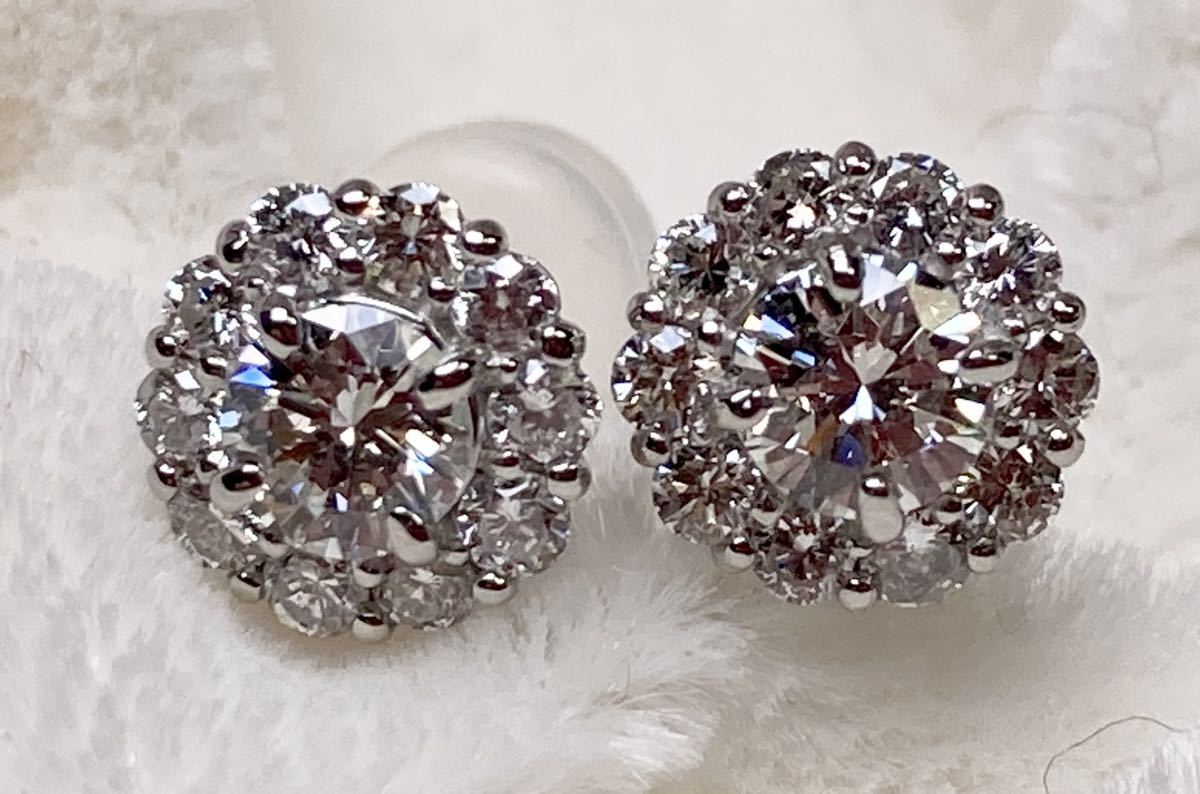 【2024】お歳暮・冬ギフト | 高島屋オンラインスト ◆☆★新品★☆◆ 天然ダイヤモンド Pierce◆ Diamond ソーティング付 Pt950/Pt900 プラチナ GOOD】 VS-1/VERY 【G/VVS-2 0.17ct×2 ピアス プラチナ台