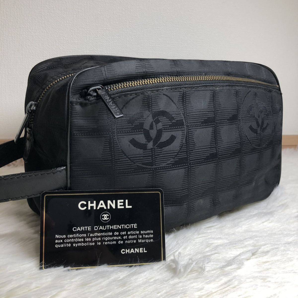 1円■シャネル■CHANEL■ニュートラベルライン■セカンドバッグ■ユニセックス■ブラック■メンズ　クラッチバッグ_画像1