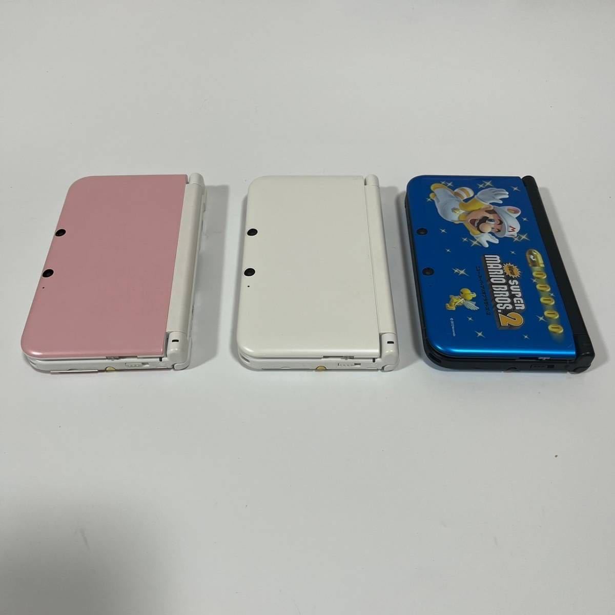 3台セット ニンテンドー3DS LL 本体 通電確認済み ジャンク ホワイト ブルー ピンク まとめ売り Nintendo 任天堂_画像9