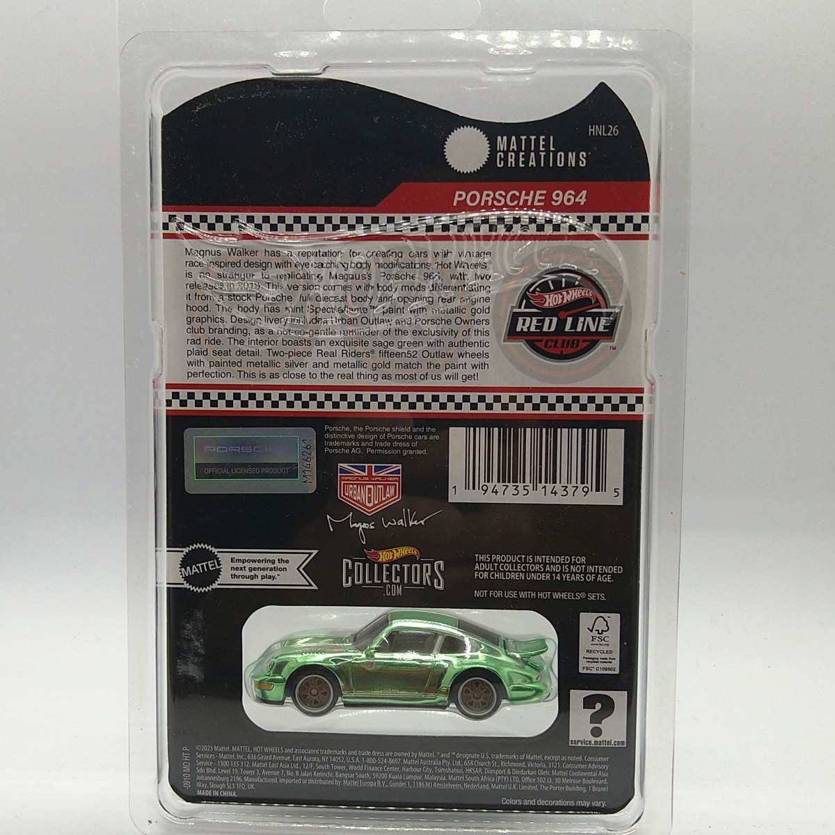 HNL26 ホットウィール Wheels Hot RLC 新品未開封 ホットウィール Hot Wheels RLC限定 PORSCHE 964 _画像7