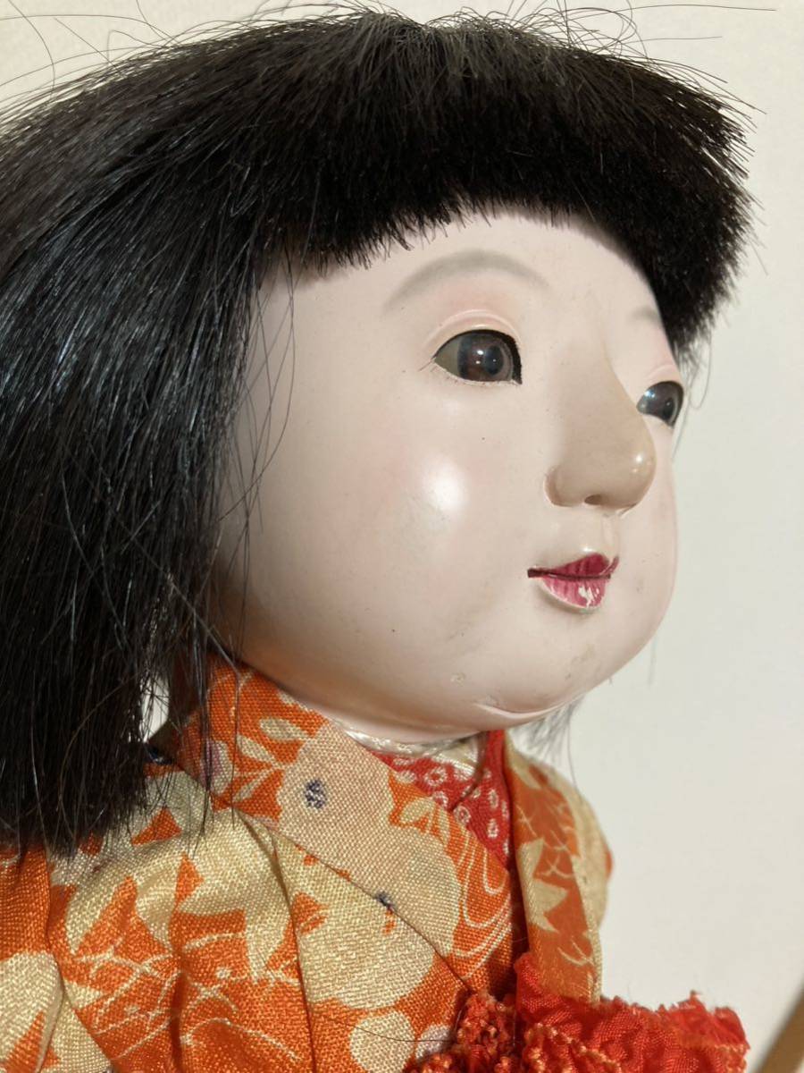 アンティーク 市松人形 日本人形 抱き人形 豆人形 雛人形 ビスクドール 縮緬 女の子 古人形_画像8