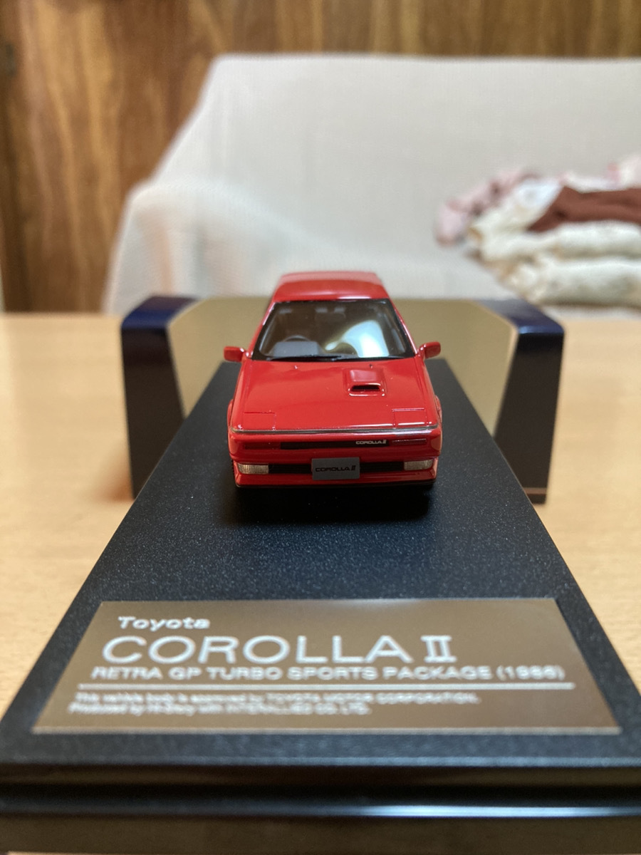 ハイストーリー 1/43 トヨタ カローラ II Reta GP Turbo 1986 レッド クリスマス プレゼント_画像1