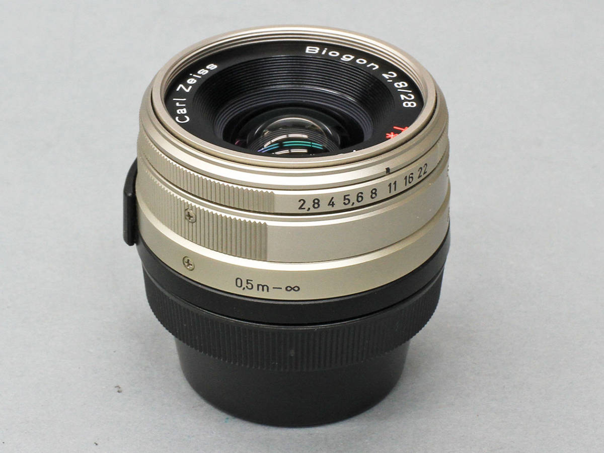 【58】コンタックス CONTAX Biogon T* 28mm F2.8 Gマウント ビオゴン レンジファインダーカメラ用レンズ の画像3