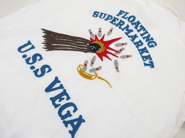 【送料無料 40%OFF】HOUSTON ヒューストン 刺繍ボウリングシャツ (ボーリングシャツ) 「VEGA」柄 NO.40932 WHITE_XLサイズ_画像6